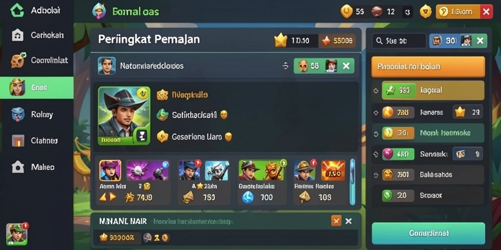 Tampilan mesin slot yang menarik dan berwarna-warni.